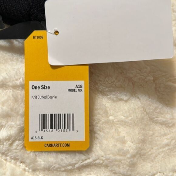 carhartt Black Men’s Unisex Knit Cuffed Beanie Hat - Picture 8 of 12